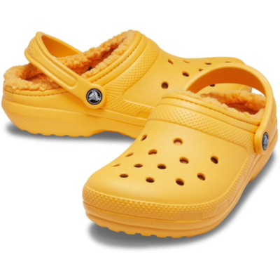 Crocs Unisex Classic Fuzzy Lined Fall Orange Crocs Clog Mens4/ Women 6